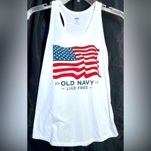🔥❤️🔥 NEW! 2017 U.S. Flag Graphic Racerback Tank Youth Size X-Large Old N…